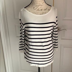 H&M Navy Striped Long Sleeve - Size L
